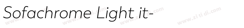 Sofachrome Light it字体转换